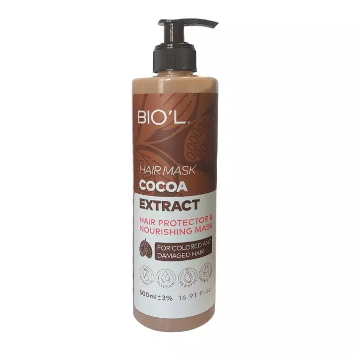 Biol cocoa hair mask suitable for dyed and damaged hair, volume 500 ml